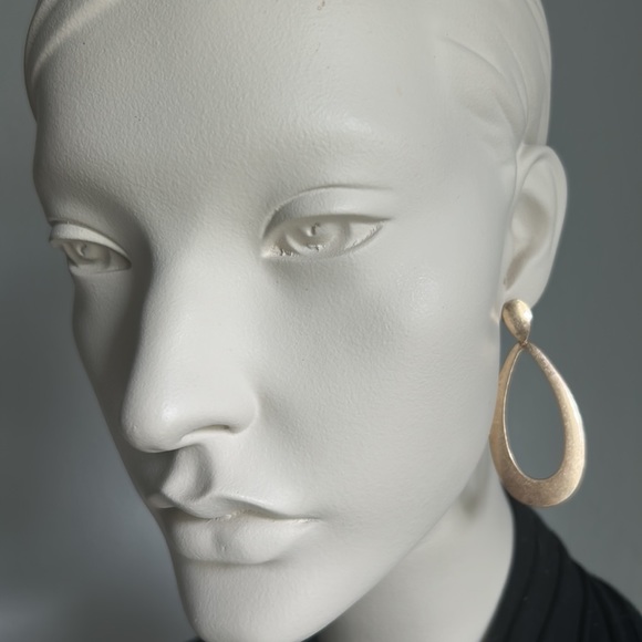 Free w/ Purchase 
Golden Tear Drop Stud Earrings - Picture 4 of 7